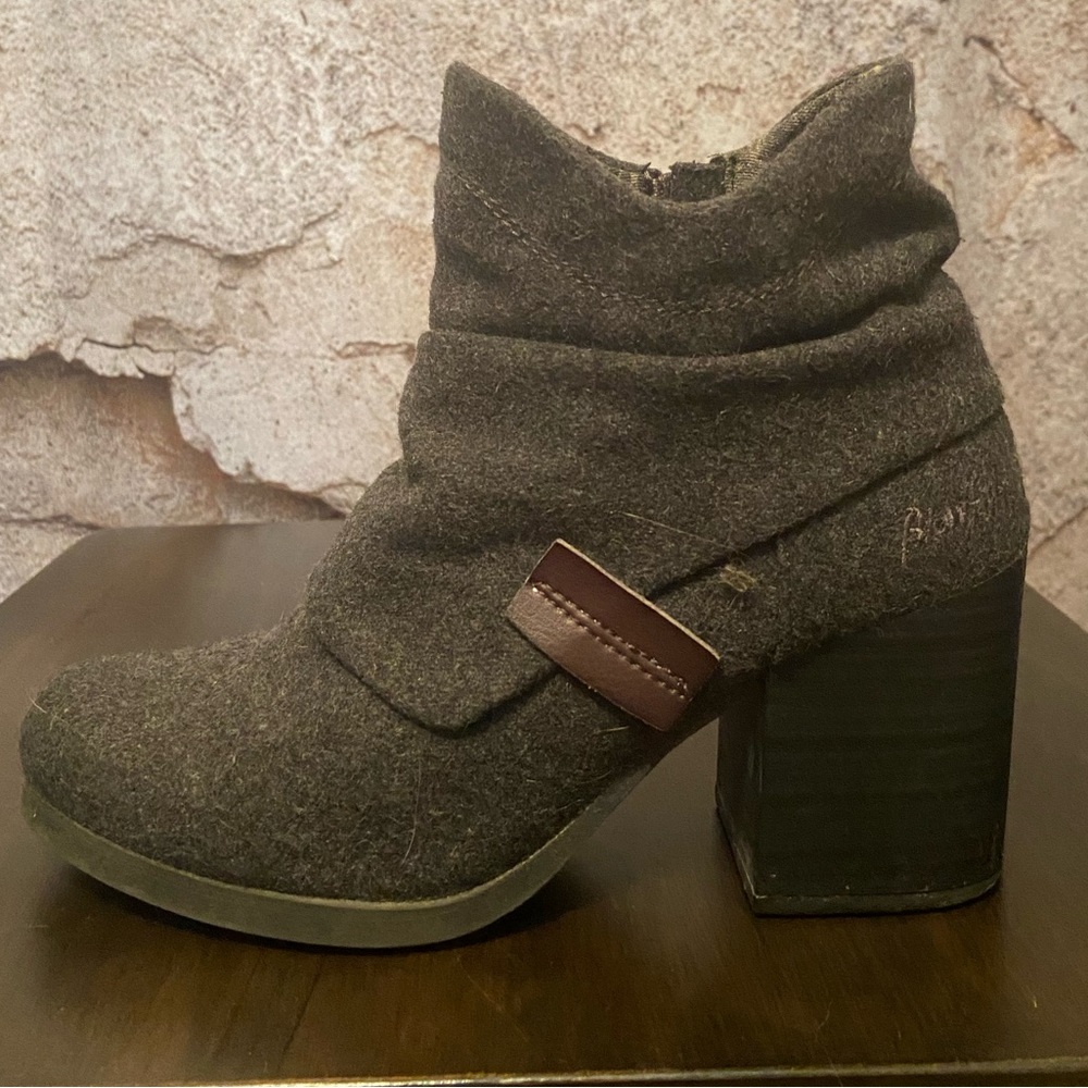 Blowfish Charcoal Grey Chunky Heel Boots